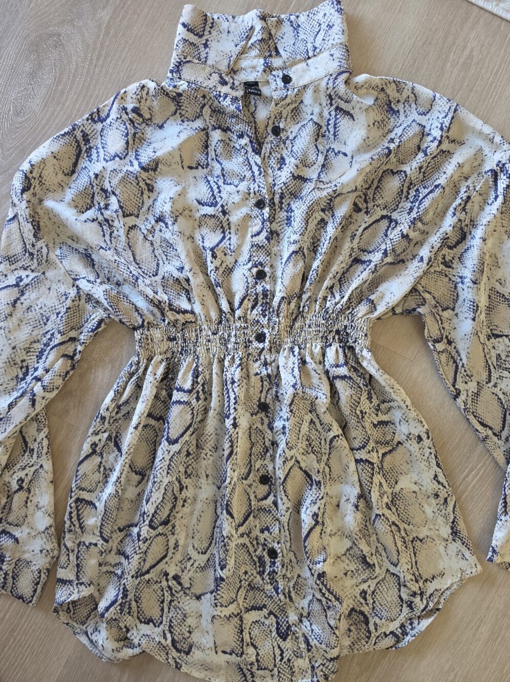 Windsor Snake Print Button Dress/Top